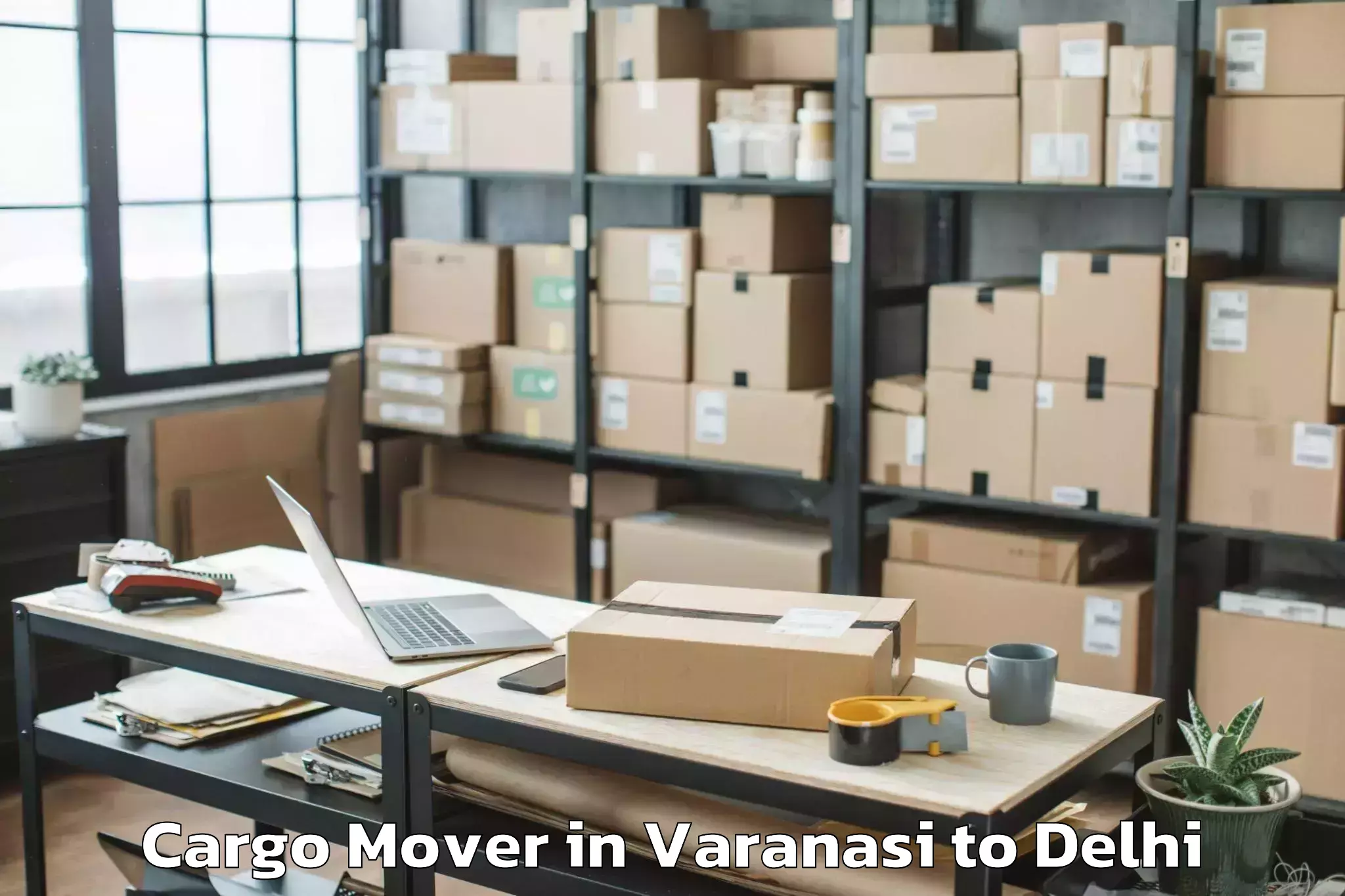 Book Varanasi to Dlf Promenade Mall Cargo Mover Online